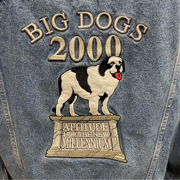 Big Dogs 2000 jean jacket size Large denim - Picture 8 of 11